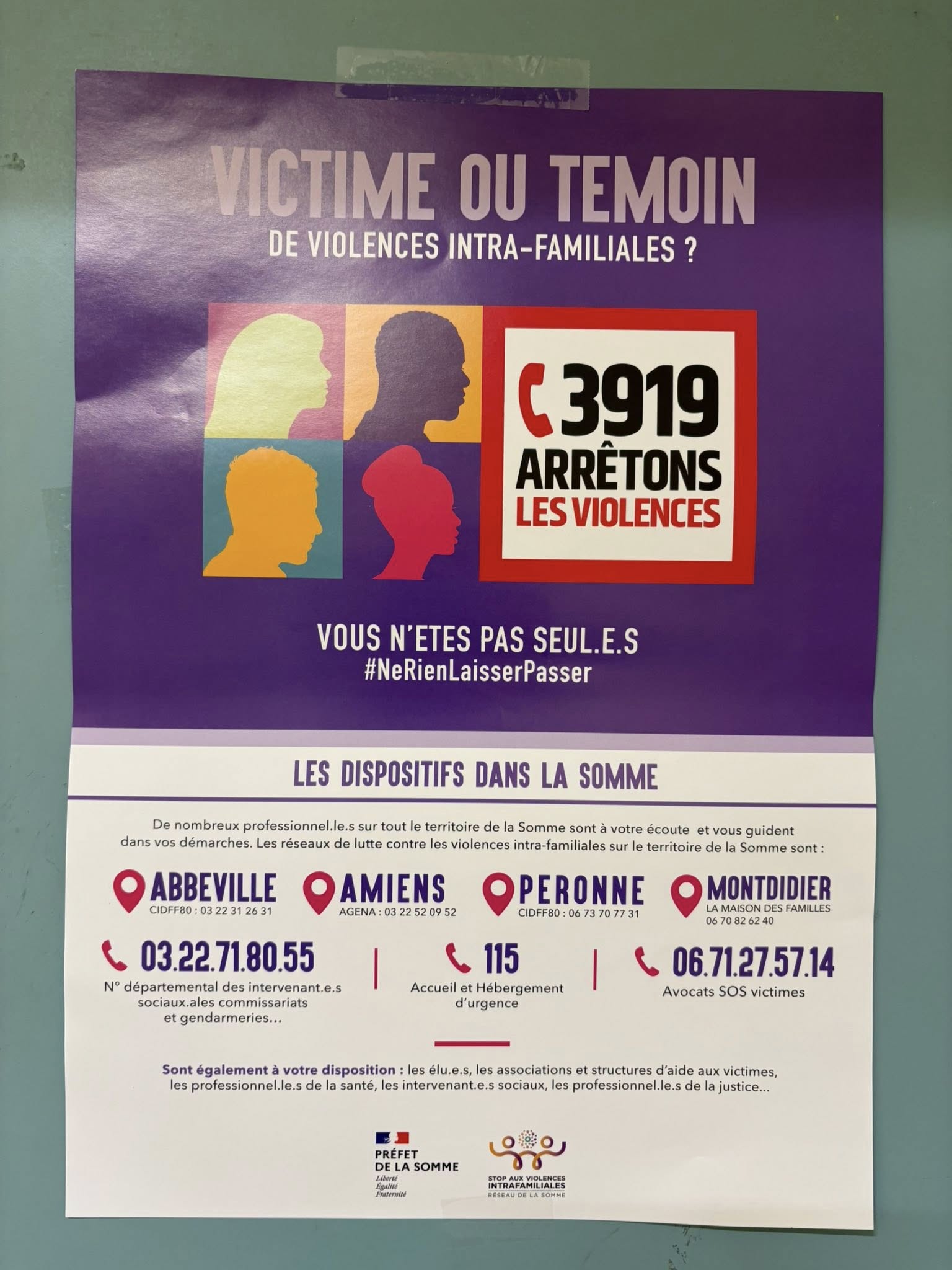 numéro urgence violence